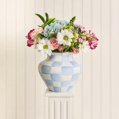Emerald Check Large Vase