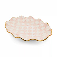Mocha Check Ceramic Serving Platter
