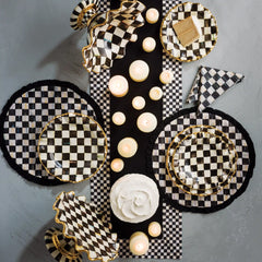 Mocha Check Round Placemat