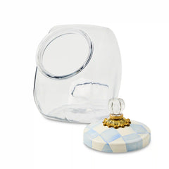 Cookie Jar with Emerald Check Lid