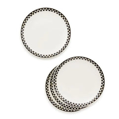 Courtly Check Everyday Lunch Plates, Set of 4