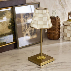 Sterling Check LED Rechargeable Cafe Table Lamp