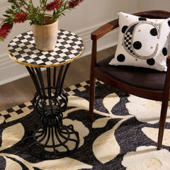Rosy Check Pedestal Accent Table