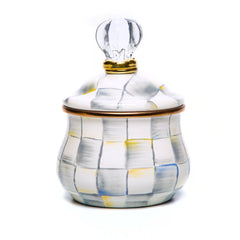 Mocha Check Lidded Sugar Bowl