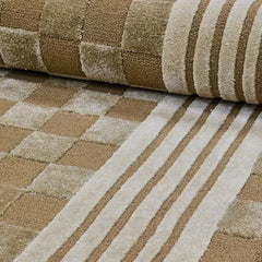 Mocha Tonal Check 3' x 5' Rug