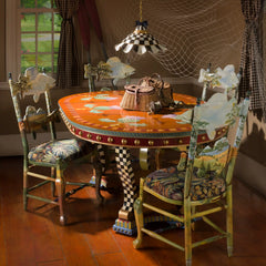 Courtly Check Ceramic Fluted Hanging Lamp