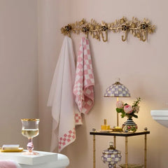 Rosy Check Bath Towel
