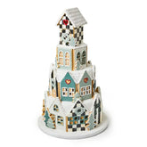 Illuminated Farmhouse Gingerbread Village