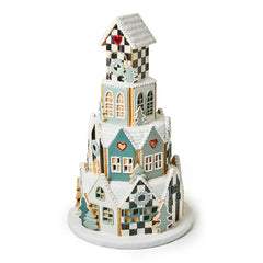 Illuminated Farmhouse Gingerbread Village