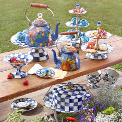 Violet Check Two Tier Sweet Stand