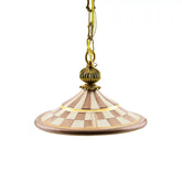 Rosy Check Flared Ceramic Pendant Lamp