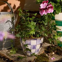 Sky Check Large Flower Pot