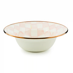 Violet Check Serving Bowl