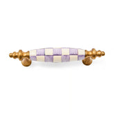 Mocha Check Brass Drawer Pull