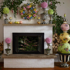 Rosy Stripe Tabletop Urn