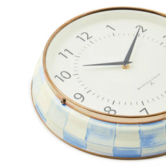 Emerald Check School Wall Clock