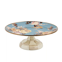 White Flower Market Large Pedestal Platter