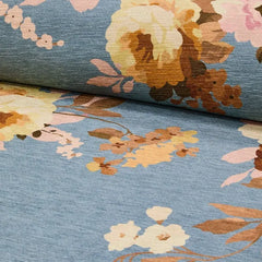 Slate Wild Rose 8' x 10' Washable Rug