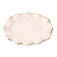 Rosy Check Ceramic Serving Platter