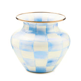 Mocha Check Large Vase