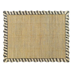 Jute Scalloped Black and White 8' x 10' Rug