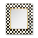 Rosy Check Enamel Wall Mirror