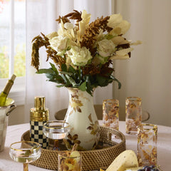 Violet Check Tall Vase