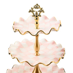 Courtly Check Ceramic Three Tier Sweet Stand