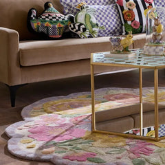 Sea Garden Floral 6' Round Rug