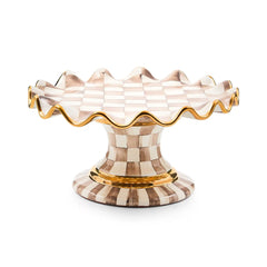 Courtly Check Ceramic Fluted Cake Stand