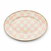 Mocha Check Large Oval Platter