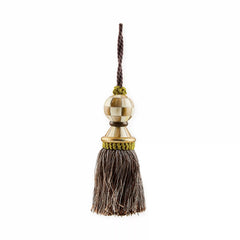 Violet Check Tassel