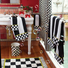 Rosy Check Shower Curtain