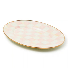 Emerald Check Small Oval Platter