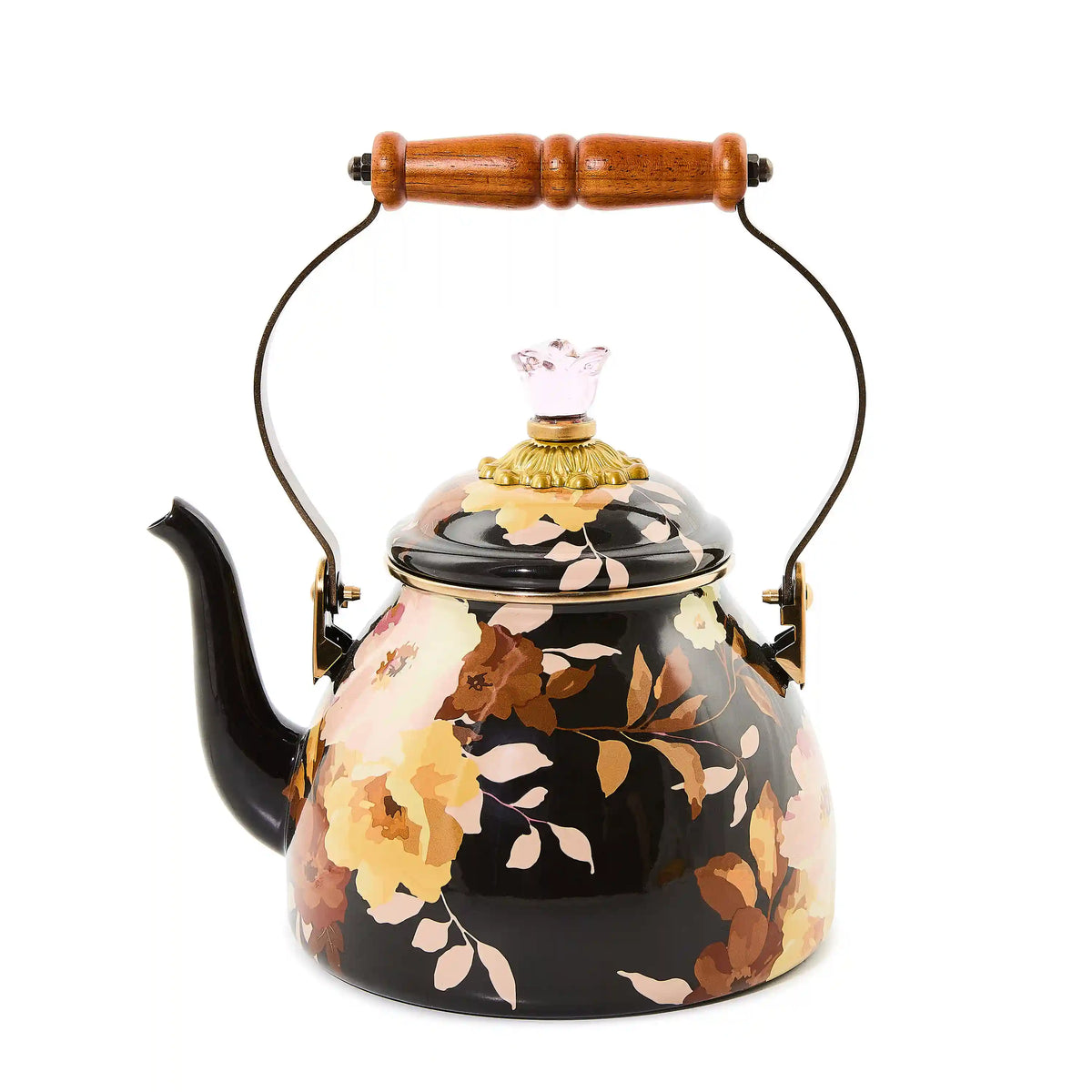 Wild Rose Slate 3 Quart Tea Kettle