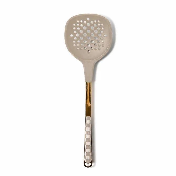 Mocha Check Slotted Turner