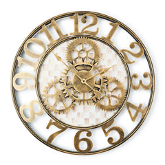 Courtly Check Small Farmhouse Wall Clock