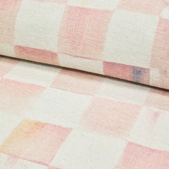 Rosy Checkered 3' x 5' Washable Rug