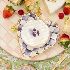 Courtly Check Fluted Heart Plate