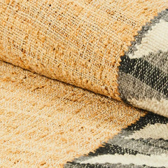 Jute Scalloped Black and White 3' x 5' Rug