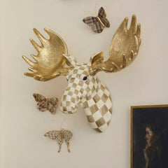Rosy Check Moose Wall Decor