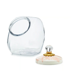 Cookie Jar with Rosy English Garden Lid