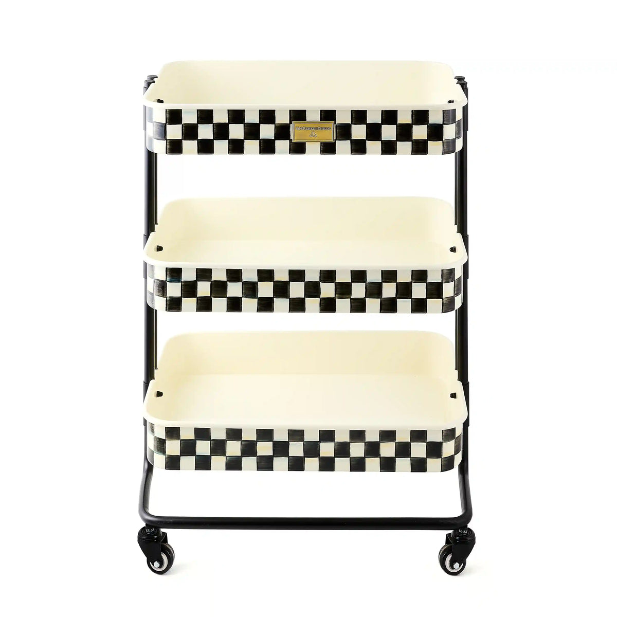 Courtly Check 3-Tier Kitchen Cart