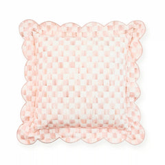 Courtly Check Reversible Scalloped Throw Pillow