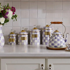 Violet Check Medium Canister