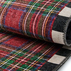 Royal Stewart Tartan Red 5' x 7'6" Washable Rug