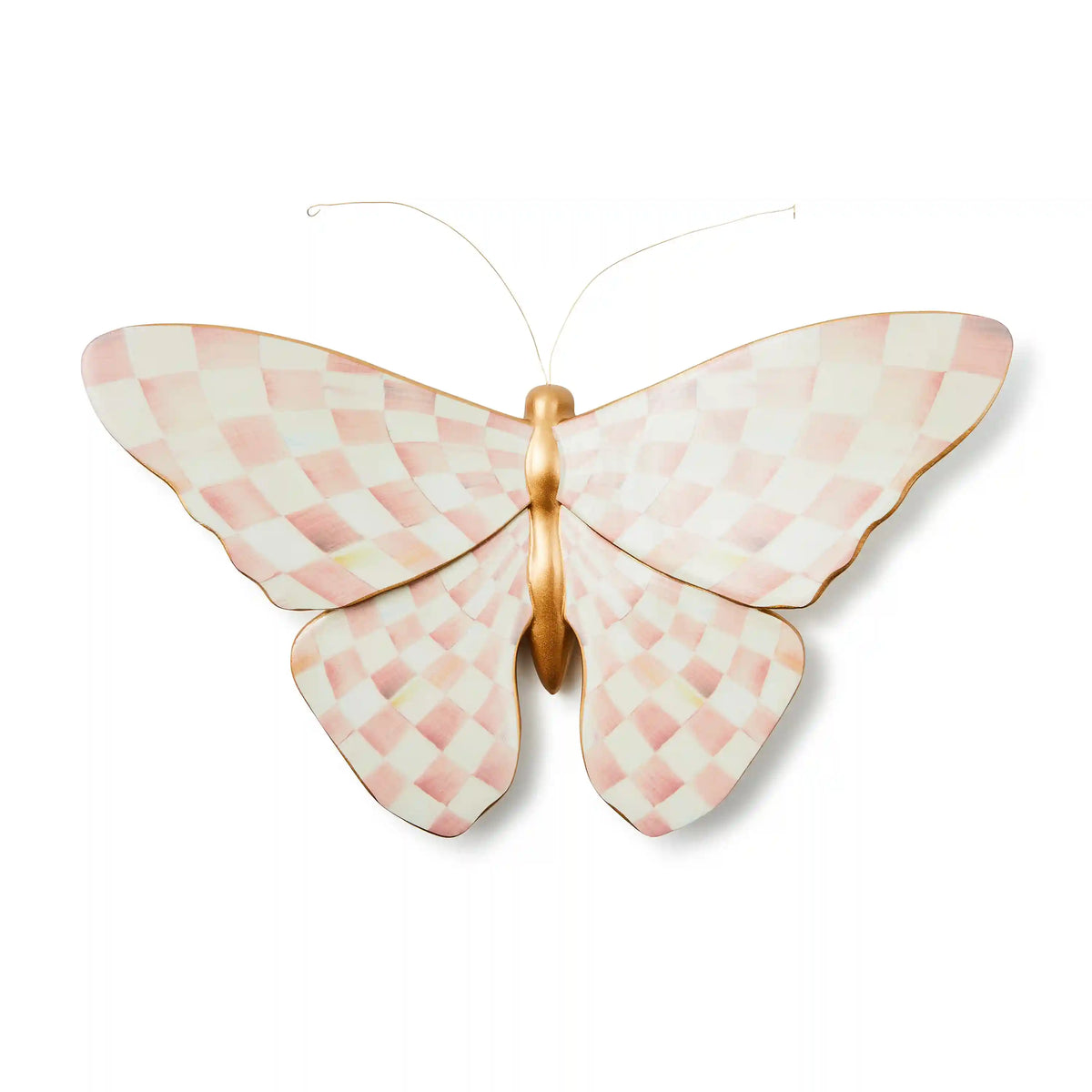 Violet Check Butterfly Wall Decor