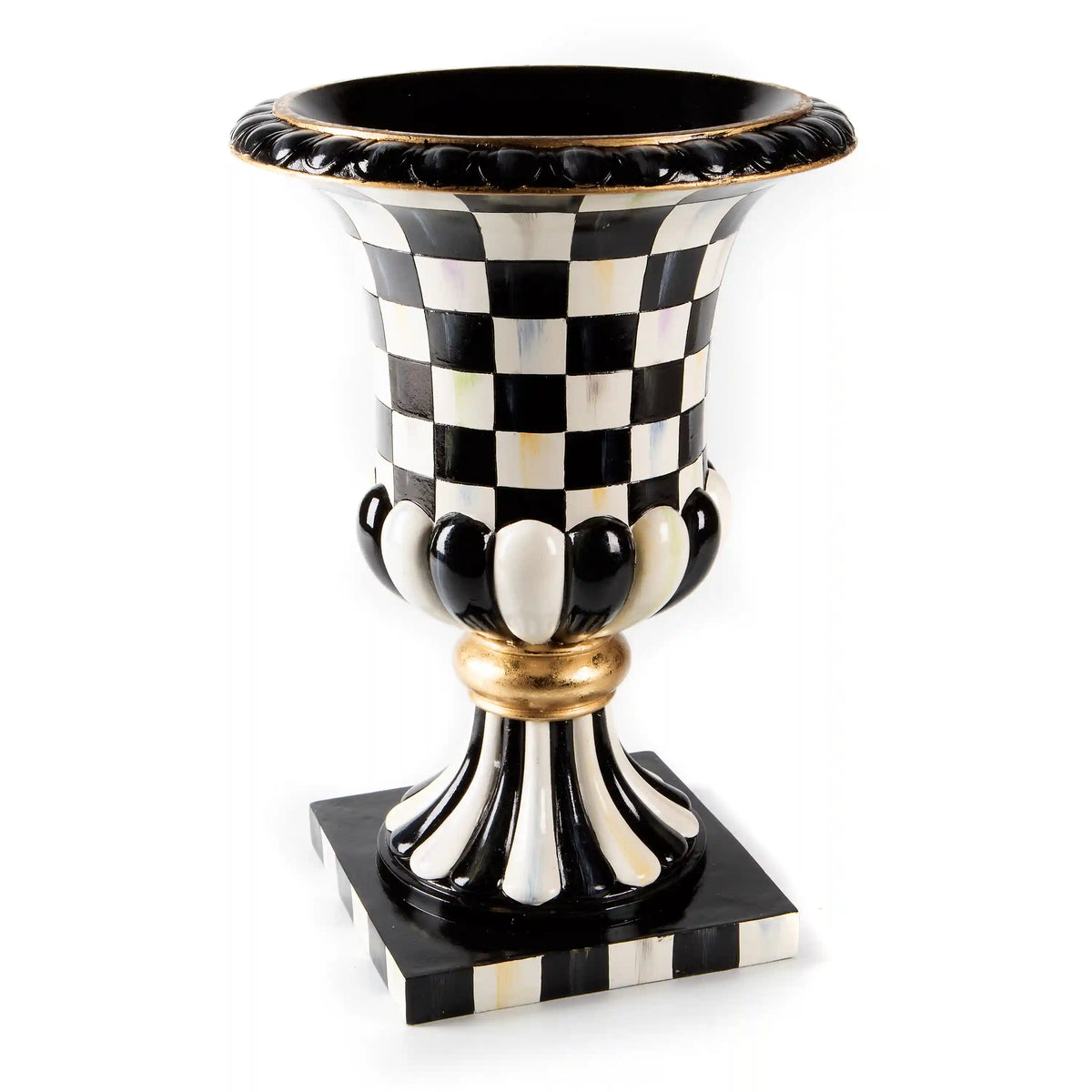 Rosy Stripe Tabletop Urn
