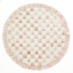 Violet Check Round Placemat