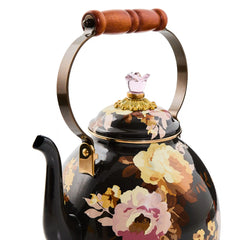 Wild Rose Slate 3 Quart Tea Kettle